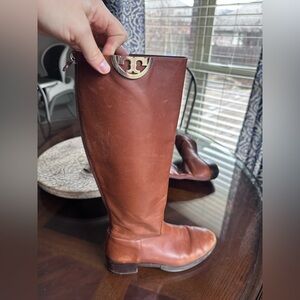 Tan Tory Burch Boots